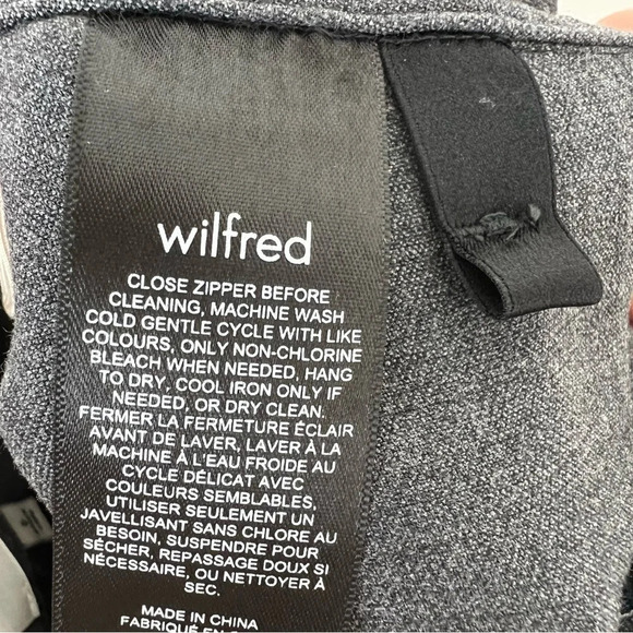 Wilfred Aritzia Cotton Flat Front Trouser Charcoal Grey 0 Contemporary Neutral - Picture 5 of 6